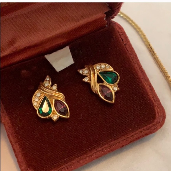 Vintage Art Deco necklace and earring set - Picture 4 of 6